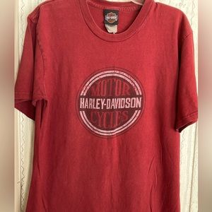 Vintage 2011 Men’s Size L Mike’s Harley Davidson Delbarton Wv Maroon S/S Tee